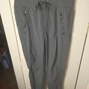 Athleta Trekkie North Jogger Pants Gray Zip Pockets Drawstring Size 4
